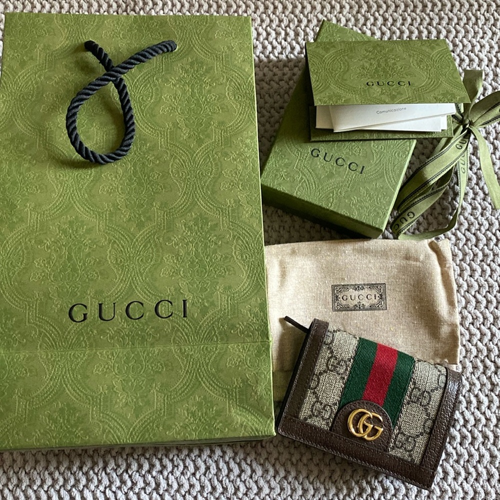 Gucci Ophidia GG Card Case Wallet